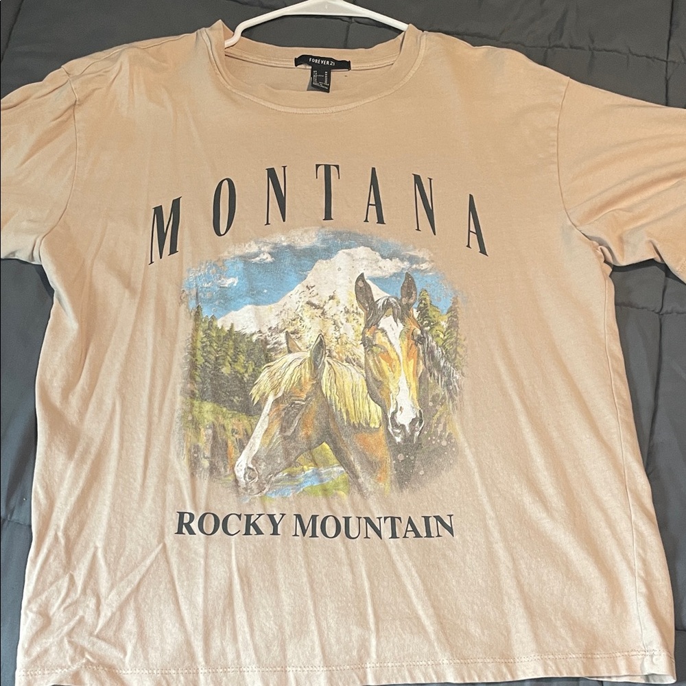 Forever 21 Beige Casual T-Shirt